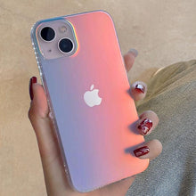 Load image into Gallery viewer, Luxury Colorful Phone Case for iPhone 14 13 Pro Max 12 11 XS X XR 7 Plus 12 13 Mini Shockproof Clear Protective Case Shock-Absorbing Bright Cover Shiny Finish Back Cover