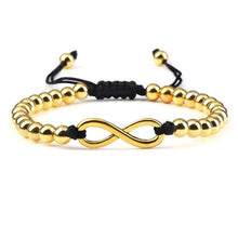 Load image into Gallery viewer, Luxury Copper Beads Pendant Beaded Bracelet Adjustable Life Tree Word Heart Shape Alloy Charm Bangles Couple Wrist Gold Bracelets For Women Bracelet Set Stretch Stackable Bracelets