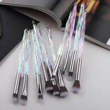 Load image into Gallery viewer, Luxury Cosmic Color New Luxury Crystal Makeup Brushes Powder Foundation Eyeshadow Eyebrow Cosmetics for Face Fan Make Up Brush Set