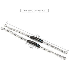 Load image into Gallery viewer, Luxury Couple Titanium Steel Alloy King Queen Bracelet Alloy Pendant Lover Letter Bracelet Attraction Distance Relationship Couples Bracelet For Men Women Bracelets Matching Link Chain Elegant Bracelets