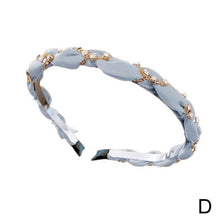 Load image into Gallery viewer, Luxury Crystal Rhinestone Cross Hair Bands For Girls Women Chiffon Stylish Headwear Korean Hair Bands Hoop New Fashion Gorgeous Hair Accessories For Women