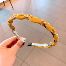 Load image into Gallery viewer, Luxury Crystal Rhinestone Cross Hair Bands For Girls Women Chiffon Stylish Headwear Korean Hair Bands Hoop New Fashion Gorgeous Hair Accessories For Women