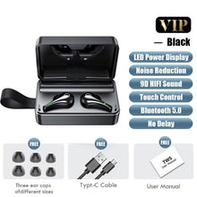 Load image into Gallery viewer, Luxury Earphone Bluetooth Compatible Headphones With Mic 3500mAh Mirror Charging Box Wireless Headphones Noise Cancelling HiFi Earbud Gaming Headsets Bluetooth MP3 Music Playes Sports Wireless Waterproof Touch Control Headphones