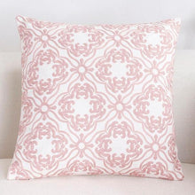 Load image into Gallery viewer, Luxury Embroidered Pink Pillow Cover Elegant Cushions Cover For Sofa Flower Geometric Cotton Pillow Case Throw Pillow Covers Modern Geometric Pillowcase Throw Cushion Cover for Bed Couch Sofa Office Decor 45*45