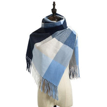 Load image into Gallery viewer, Luxury Fashion Autumn Winter Soft Warm Scarf Plaid Colorful Hijabs Cashmere Scarves Warm Soft Bandana Women's Lightweight Scarves Elegant Echarpe Escharpe Soft Wool Elegant Tassel For Women