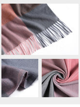Load image into Gallery viewer, Luxury Fashion Autumn Winter Soft Warm Scarf Plaid Colorful Hijabs Cashmere Scarves Warm Soft Bandana Women's Lightweight Scarves Elegant Echarpe Escharpe Soft Wool Elegant Tassel For Women