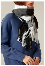 Load image into Gallery viewer, Luxury Fashion Autumn Winter Soft Warm Scarf Plaid Colorful Hijabs Cashmere Scarves Warm Soft Bandana Women's Lightweight Scarves Elegant Echarpe Escharpe Soft Wool Elegant Tassel For Women