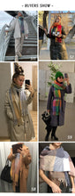 Load image into Gallery viewer, Luxury Fashion Autumn Winter Soft Warm Scarf Plaid Colorful Hijabs Cashmere Scarves Warm Soft Bandana Women's Lightweight Scarves Elegant Echarpe Escharpe Soft Wool Elegant Tassel For Women