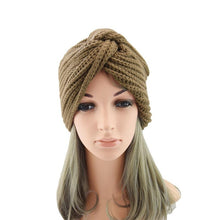 Load image into Gallery viewer, Luxury Fashion Ready To Wear Soft Cashmere Muslim Inner Hijab Caps Turban Cashmere Cross Elegant Wrap Head Hat Wool Lightweight Knitting Hijab Bonnet Cap For Women
