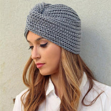 Load image into Gallery viewer, Luxury Fashion Ready To Wear Soft Cashmere Muslim Inner Hijab Caps Turban Cashmere Cross Elegant Wrap Head Hat Wool Lightweight Knitting Hijab Bonnet Cap For Women