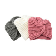 Load image into Gallery viewer, Luxury Fashion Ready To Wear Soft Cashmere Muslim Inner Hijab Caps Turban Cashmere Cross Elegant Wrap Head Hat Wool Lightweight Knitting Hijab Bonnet Cap For Women