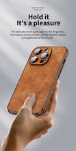 Load image into Gallery viewer, Luxury Full Protection Bumper Shockproof Business Leather Phone Case For iPhone 14 13 12 11 Pro Max Plus Cover Slim Leather Luxury PU Flexible Bumper Non-Slip Grip Shockproof Full Body Protective Cover
