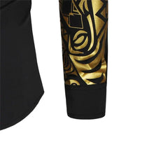 Load image into Gallery viewer, Luxury Gold Black Shirt Men New Slim Fit Long Sleeve