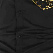 Load image into Gallery viewer, Luxury Gold Black Shirt Men New Slim Fit Long Sleeve