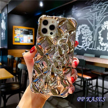 Load image into Gallery viewer, Luxury Gold Plating Electroplated Bracelet Cute Compatible with iPhone Diamond Case Luxury Sparkle Glitter Rhinestone Phone Case For iPhone 14 13 Promax 11 12 Pro Max Mini Xs Max XR 8 7 Plus Mirror Cover