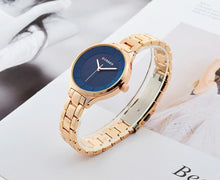 Load image into Gallery viewer, Luxury Gold Womens Watch Stainless Steel Ladies Wrist Watches Analog Quartz Watch Steel Quartz Ladies Watch Waterproof Stainless Steel Wrist Watch For Women