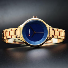 Load image into Gallery viewer, Luxury Gold Womens Watch Stainless Steel Ladies Wrist Watches Analog Quartz Watch Steel Quartz Ladies Watch Waterproof Stainless Steel Wrist Watch For Women