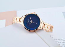 Load image into Gallery viewer, Luxury Gold Womens Watch Stainless Steel Ladies Wrist Watches Analog Quartz Watch Steel Quartz Ladies Watch Waterproof Stainless Steel Wrist Watch For Women