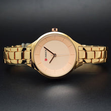 Load image into Gallery viewer, Luxury Gold Womens Watch Stainless Steel Ladies Wrist Watches Analog Quartz Watch Steel Quartz Ladies Watch Waterproof Stainless Steel Wrist Watch For Women