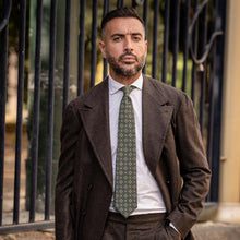 Load image into Gallery viewer, La Vigna - Printed Wool & Silk Tie - Green
