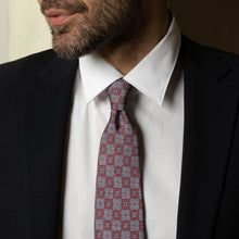 Load image into Gallery viewer, Veneto - Printed Silk Tie - Claret Red