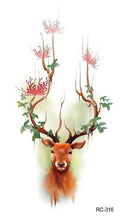 Load image into Gallery viewer, Luxury Head Deer Waterproof Temporary Stickers Tattoo Modern Colorful Tatoo For Women Men