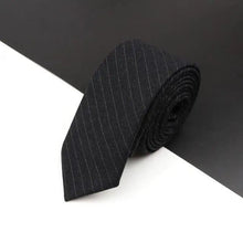 Load image into Gallery viewer, Luxury High Quality Black Grey Skinny Wool Tie For Men Business Meeting Necktie Fashionable Design Excellent Men Gift