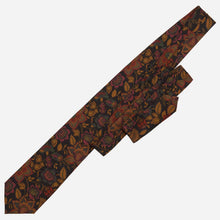 Load image into Gallery viewer, Calvino - Printed Madder Silk Tie - Black