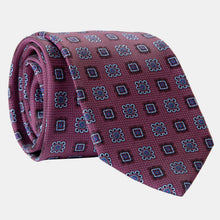 Load image into Gallery viewer, Trento - Silk Jacquard Tie - Raspberry