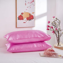 Load image into Gallery viewer, Luxury Ladies Satin Pillowcase Satin Silk Ultra Soft Standard Pillowcase Silk Satin Pillow Cases For Hair and Skin Soft King Queen Elegant Standard Bedding Pillowcase Cushion Cover Home Decor