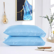 Load image into Gallery viewer, Luxury Ladies Satin Pillowcase Satin Silk Ultra Soft Standard Pillowcase Silk Satin Pillow Cases For Hair and Skin Soft King Queen Elegant Standard Bedding Pillowcase Cushion Cover Home Decor