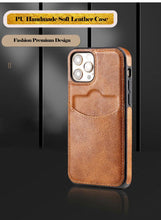 Load image into Gallery viewer, Luxury Leather Card Retro Case for iPhone 14 13 12 Mini 11 Pro Max X XR XS Slim Soft Cover for 14 Max Built-in Metal Plate for Magnetic Mounting & Card Holder Phone Case