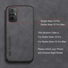 Load image into Gallery viewer, Luxury Leather Magnetic Case For Xiaomi Redmi Note 11 10 9 11E Pro 11S 10S 12 12X 10C POCO X3 NFC Pro F3 Covers With Metal Plate Leather Premium Back Cover Mobile Phone Case Flexible Protective Ultra Thin Scratchproof Phone Cover
