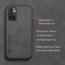 Load image into Gallery viewer, Luxury Leather Magnetic Case For Xiaomi Redmi Note 11 10 9 11E Pro 11S 10S 12 12X 10C POCO X3 NFC Pro F3 Covers With Metal Plate Leather Premium Back Cover Mobile Phone Case Flexible Protective Ultra Thin Scratchproof Phone Cover