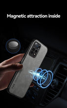 Load image into Gallery viewer, Luxury Leather Magnetic Case For Xiaomi Redmi Note 11 10 9 11E Pro 11S 10S 12 12X 10C POCO X3 NFC Pro F3 Covers With Metal Plate Leather Premium Back Cover Mobile Phone Case Flexible Protective Ultra Thin Scratchproof Phone Cover
