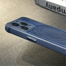 Load image into Gallery viewer, Luxury Leather Magnetic Wireless Charging Case For iPhone 14 11 12 13 Pro Max X XS XR 8 7 Plus Shockproof Soft Cover Shockproof Unique Vintage Design Leather Case For iPhone