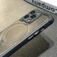 Load image into Gallery viewer, Luxury Leather Magnetic Wireless Charging Case For iPhone 14 11 12 13 Pro Max X XS XR 8 7 Plus Shockproof Soft Cover Shockproof Unique Vintage Design Leather Case For iPhone