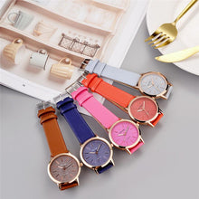 Load image into Gallery viewer, Luxury Leather Quartz Womens Watch Fashion Women Wristwatch Fashion Quartz Watch Elegant Diamond Wristwatch Elegant High Quality Leather Strap Womens Wrist Watches