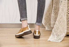 Load image into Gallery viewer, Luxury Leather Womens Sneakers Spring Shoes New Genuine Leather Casual Women Fashion Flat Girl Student Shoes Comfortable Women's Casual Flats Elegant Soft Walking Sneakers