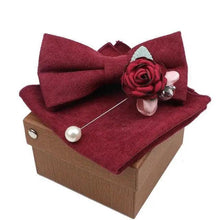 Load image into Gallery viewer, Luxury Men Cotton Colorful Bowtie Elegant Design Perfect Gifts For Men Fashionable Party Bowtie