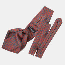 Load image into Gallery viewer, Parma - Printed Madder Silk Tie - Barn Red