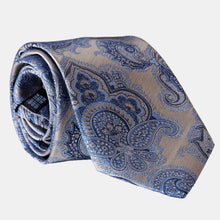 Load image into Gallery viewer, Cortina - Silk Jacquard Tie - Warm Pewter