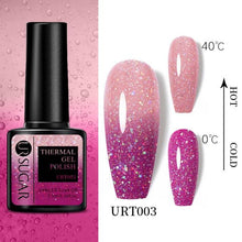 Load image into Gallery viewer, Luxury Modern Elegant Colorful Diamond Gel Nail Polish UV Temperature Color Changing Elegant Fashion Rainbow Colors For Womens