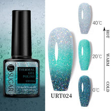 Load image into Gallery viewer, Luxury Modern Elegant Colorful Diamond Gel Nail Polish UV Temperature Color Changing Elegant Fashion Rainbow Colors For Womens