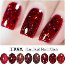 Load image into Gallery viewer, Luxury Modern Women Red 7ml UV Gel Nail Polish Set 8 Luxury Colors Elegant Manicure Nail Salon Stylish Design For Girls and Ladies