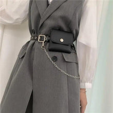 Load image into Gallery viewer, Luxury PU Leather Fanny Pack Simple Women's Belt Bag Small Fanny Pack Handbag With Chain Stylish Travel Waist Bag For Women