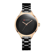 Load image into Gallery viewer, Luxury Rose Gold Womens Watch Stainless Steel Wrist Watches Fashion Thin Quartz Ladies Watch Waterproof Stainless Steel Wrist Watch Elegant Round Design For Women