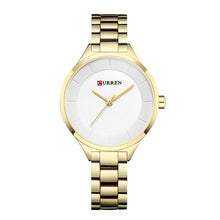 Load image into Gallery viewer, Luxury Rose Gold Womens Watch Stainless Steel Wrist Watches Fashion Thin Quartz Ladies Watch Waterproof Stainless Steel Wrist Watch Elegant Round Design For Women