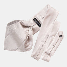 Load image into Gallery viewer, Soave - Silk Jacquard Tie - Silver Pearl
