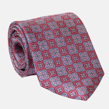 Load image into Gallery viewer, Veneto - Printed Silk Tie - Claret Red